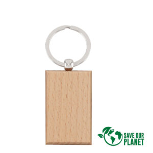 Llavero Rectangular de Madera - K37