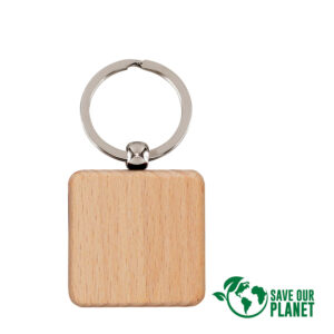 Llavero Cuadrado de Madera - K36