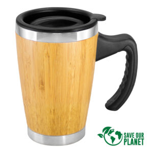 Mug de Bamboo con Asa Plástica 400cc - B64
