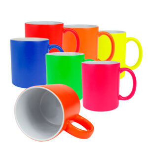 Tazón Cerámico 330cc Fluorescente Sublimación - X8