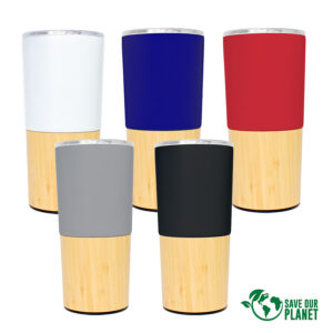 Mug metálico/bamboo "AURUS" 500cc - M56